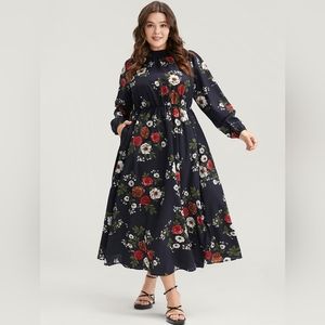 BloomChic Floral Lantern sleeve dress